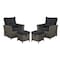 Alaterre Furniture Asti All-Weather Wicker 4-Piece Outdoor Seating Set, Weight: 84.62 AWWF033FF - alternate 1